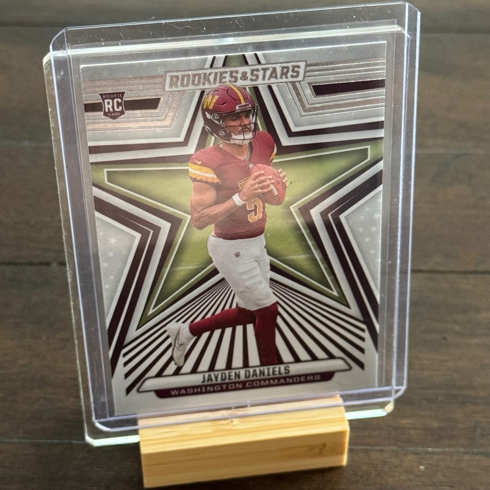 Panini Rookies & Stars Football Card Jayden Daniels Burgundy 2024 RC #148